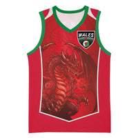 Custom Wales Football Basketball Jersey The Dragons Sporty Style - Wonder Print Shop