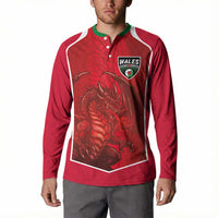 Custom Wales Football Button Sweatshirt The Dragons Sporty Style - Wonder Print Shop