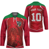 Custom Wales Football Hockey Jersey The Dragons Sporty Style - Wonder Print Shop
