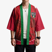 Custom Wales Football Kimono The Dragons Sporty Style - Wonder Print Shop