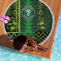 Nigeria Football Beach Blanket The Naija-Tribal Sporty Style - Wonder Print Shop
