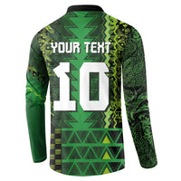 Custom Nigeria Football Button Sweatshirt The Naija-Tribal Sporty Style