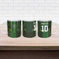 Custom Nigeria Football Ceramic Mug The Naija-Tribal Sporty Style - Wonder Print Shop