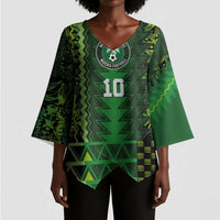 Custom Nigeria Football Kimono Sleeve Blouse The Naija-Tribal Sporty Style - Wonder Print Shop