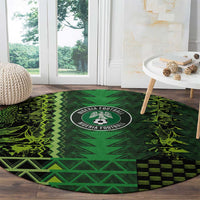 Nigeria Football Round Carpet The Naija-Tribal Sporty Style - Wonder Print Shop