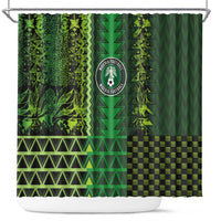 Nigeria Football Shower Curtain The Naija-Tribal Sporty Style - Wonder Print Shop