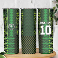 Custom Nigeria Football Skinny Tumbler The Naija-Tribal Sporty Style - Wonder Print Shop