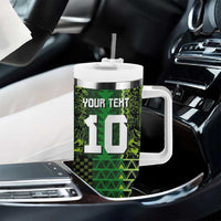 Custom Nigeria Football Tumbler With Handle The Naija-Tribal Sporty Style - Wonder Print Shop