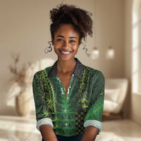 Custom Nigeria Football Women Casual Shirt The Naija-Tribal Sporty Style - Wonder Print Shop