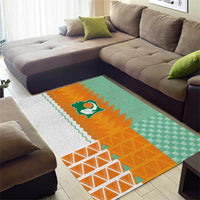 Ivory Coast Football Area Rug Côte d'Ivoire-Tribal Sporty Style - Wonder Print Shop