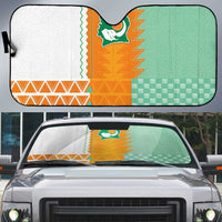 Ivory Coast Football Auto Sun Shade Côte d'Ivoire-Tribal Sporty Style - Wonder Print Shop