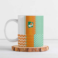 Custom Ivory Coast Football Ceramic Mug Côte d'Ivoire-Tribal Sporty Style - Wonder Print Shop