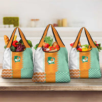Ivory Coast Football Grocery Bag Côte d'Ivoire-Tribal Sporty Style - Wonder Print Shop