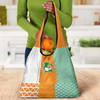 Ivory Coast Football Grocery Bag Côte d'Ivoire-Tribal Sporty Style - Wonder Print Shop