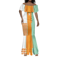 Custom Ivory Coast Football Mermaid Dress Côte d'Ivoire-Tribal Sporty Style - Wonder Print Shop