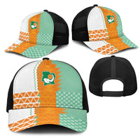 Ivory Coast Football Mesh Trucker Cap Côte d'Ivoire-Tribal Sporty Style