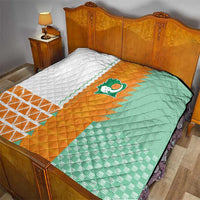 Ivory Coast Football Quilt Côte d'Ivoire-Tribal Sporty Style - Wonder Print Shop