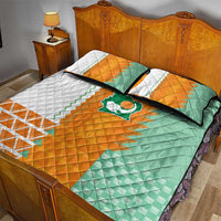 Ivory Coast Football Quilt Bed Set Côte d'Ivoire-Tribal Sporty Style - Wonder Print Shop