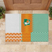 Ivory Coast Football Rubber Doormat Côte d'Ivoire-Tribal Sporty Style - Wonder Print Shop