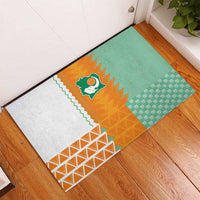 Ivory Coast Football Rubber Doormat Côte d'Ivoire-Tribal Sporty Style - Wonder Print Shop