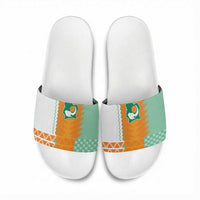 Ivory Coast Football Slide Sandals Côte d'Ivoire-Tribal Sporty Style - Wonder Print Shop