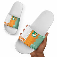 Ivory Coast Football Slide Sandals Côte d'Ivoire-Tribal Sporty Style - Wonder Print Shop