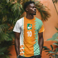 Custom Ivory Coast Football T shirt Côte d'Ivoire-Tribal Sporty Style - Wonder Print Shop