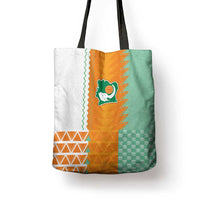 Ivory Coast Football Tote Bag Côte d'Ivoire-Tribal Sporty Style - Wonder Print Shop