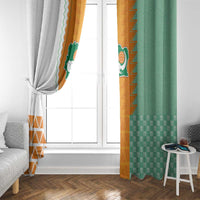 Ivory Coast Football Window Curtain Côte d'Ivoire-Tribal Sporty Style - Wonder Print Shop