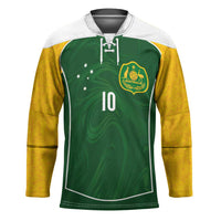 Custom Australia Football Hockey Jersey Aboriginal Pattern Sporty Style-Green Color - Wonder Print Shop