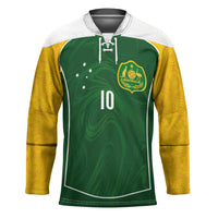 Custom Australia Football Hockey Jersey Aboriginal Pattern Sporty Style-Green Color - Wonder Print Shop