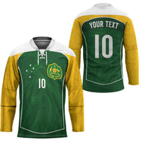 Custom Australia Football Hockey Jersey Aboriginal Pattern Sporty Style-Green Color - Wonder Print Shop