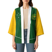 Custom Australia Football Kimono Aboriginal Pattern Sporty Style-Green Color - Wonder Print Shop