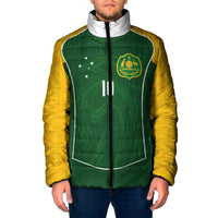 Custom Australia Football Padded Jacket Aboriginal Pattern Sporty Style-Green Color - Wonder Print Shop