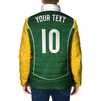 Custom Australia Football Padded Jacket Aboriginal Pattern Sporty Style-Green Color - Wonder Print Shop