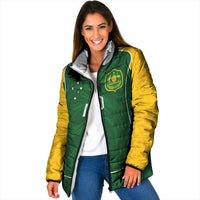 Custom Australia Football Padded Jacket Aboriginal Pattern Sporty Style-Green Color - Wonder Print Shop