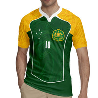 Custom Australia Football Rugby Jersey Aboriginal Pattern Sporty Style-Green Color - Wonder Print Shop