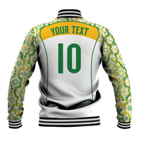 Custom Australia Football Baseball Jacket Aboriginal Pattern Sporty Style-White Color - Wonder Print Shop
