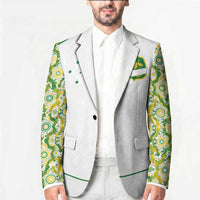 Custom Australia Football Blazer Aboriginal Pattern Sporty Style-White Color - Wonder Print Shop