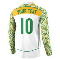 Custom Australia Football Button Sweatshirt Aboriginal Pattern Sporty Style-White Color - Wonder Print Shop