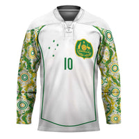 Custom Australia Football Hockey Jersey Aboriginal Pattern Sporty Style-White Color - Wonder Print Shop
