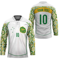 Custom Australia Football Hockey Jersey Aboriginal Pattern Sporty Style-White Color - Wonder Print Shop
