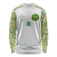 Custom Australia Football Long Sleeve Shirt Aboriginal Pattern Sporty Style-White Color - Wonder Print Shop