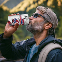 Slovakia 4 in 1 Can Cooler Tumbler Flag Grunge Half Style with Slovak Pattern