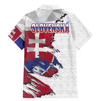 Slovakia Family Matching Mermaid Dress and Hawaiian Shirt Flag Grunge Half Style with Slovak Pattern