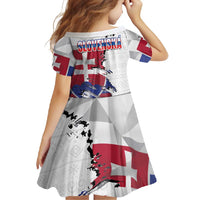 Slovakia Family Matching Off Shoulder Maxi Dress and Hawaiian Shirt Flag Grunge Half Style with Slovak Pattern