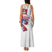 Slovakia Family Matching Tank Maxi Dress and Hawaiian Shirt Flag Grunge Half Style with Slovak Pattern
