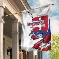 Slovakia Garden Flag Flag Grunge Half Style with Slovak Pattern