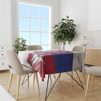 Slovakia Tablecloth Flag Grunge Half Style with Slovak Pattern