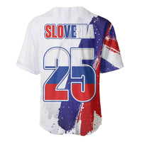 Slovenia Statehood Day Baseball Jersey 25 June National Flag Color Brush Stroke Style